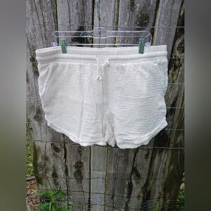 C&C California Womens Cotton Shorts White XL